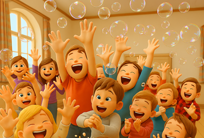 4-6 year old's Bubble Fun